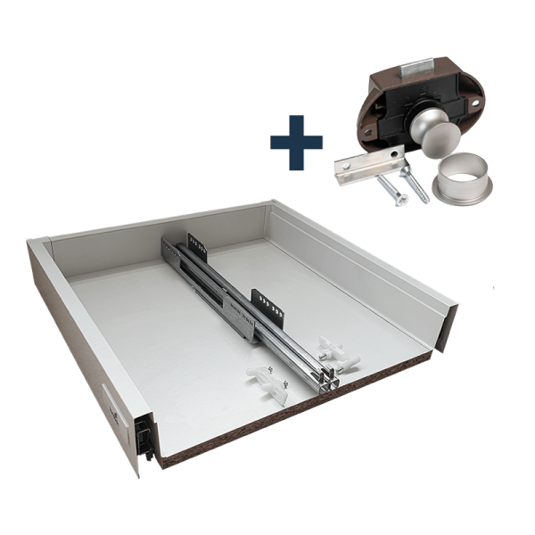 Cassetto + guide + pulsante