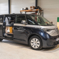 dormire in un Volkswagen ID Buzz  Veicolo commerciale / Cargo